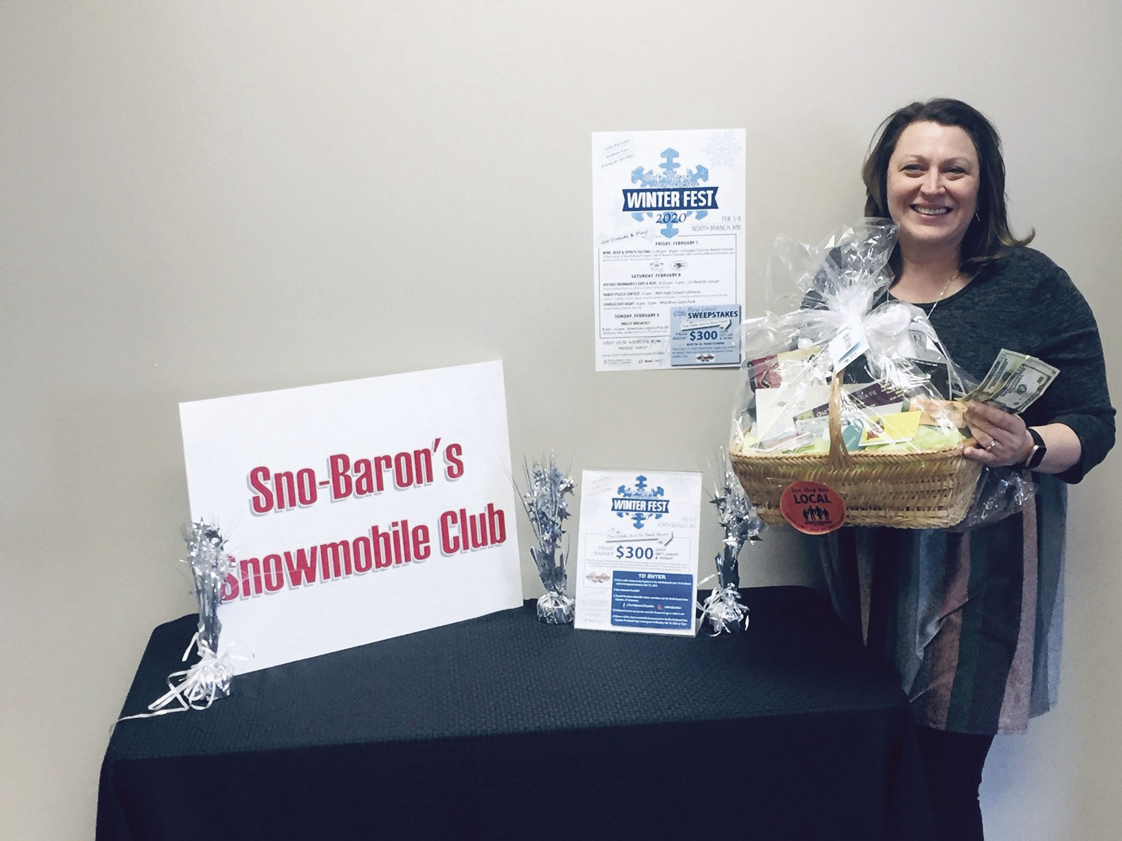 Winner of the Winter Fest Buy Local Sweepstakes in North Branch